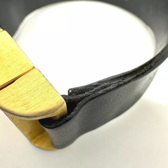 CHANEL CC Mark 00A Bracelet Gold Plated/Leather Black/GoldHardware - Picture 8 of 16